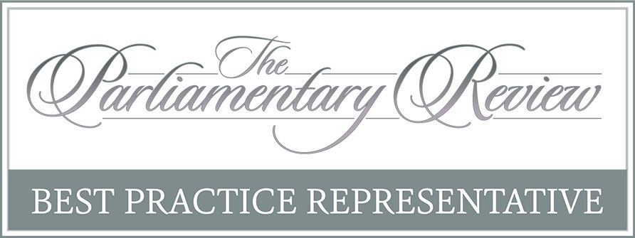 A logo for the parliamentary review best practice representative
