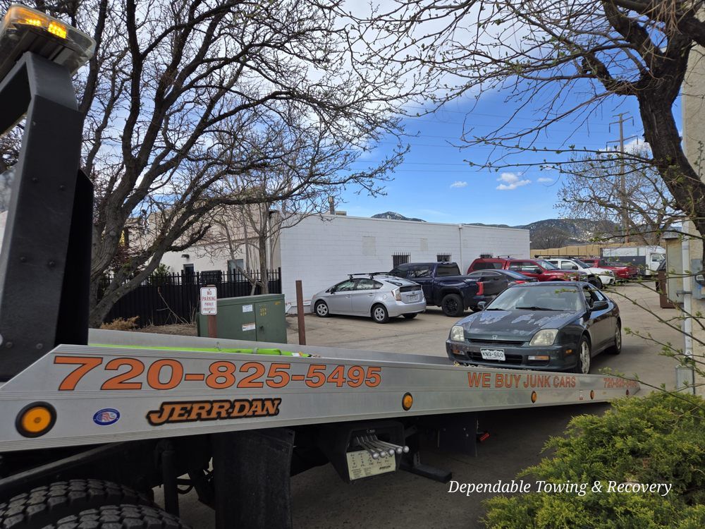 A tow truck with 