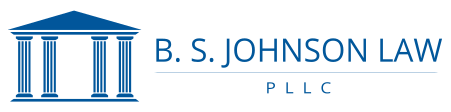 Blue columns and roof logo with