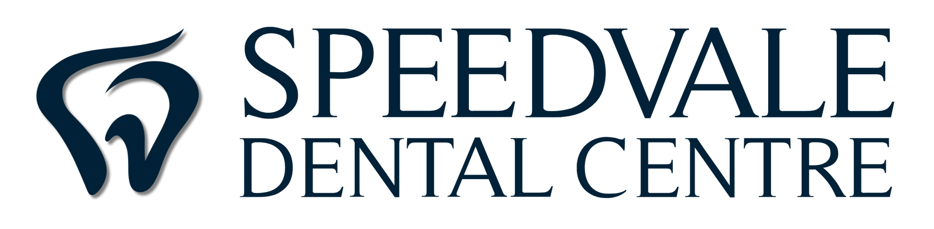 The logo for speedvale dental centre has a tooth on it