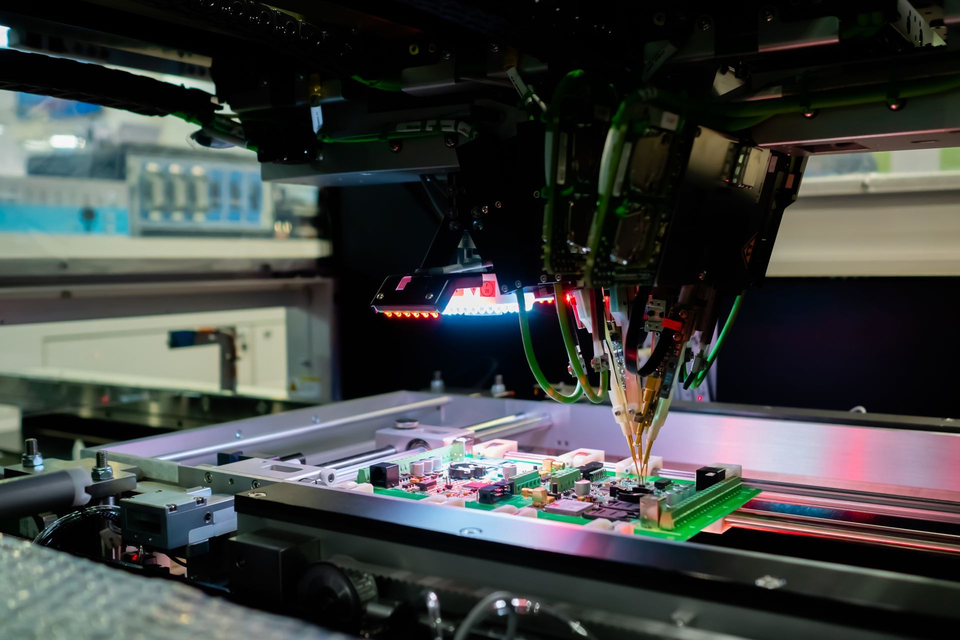 Automation machine equipment for quality flying probe testing of printed circuit boards
