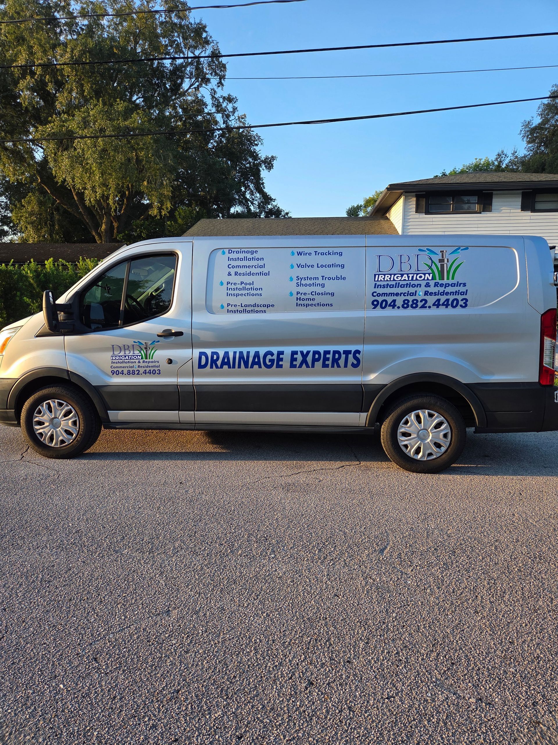 Silver van with 