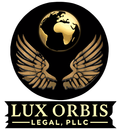 Lux Orbis Legal PLLC logo in white color