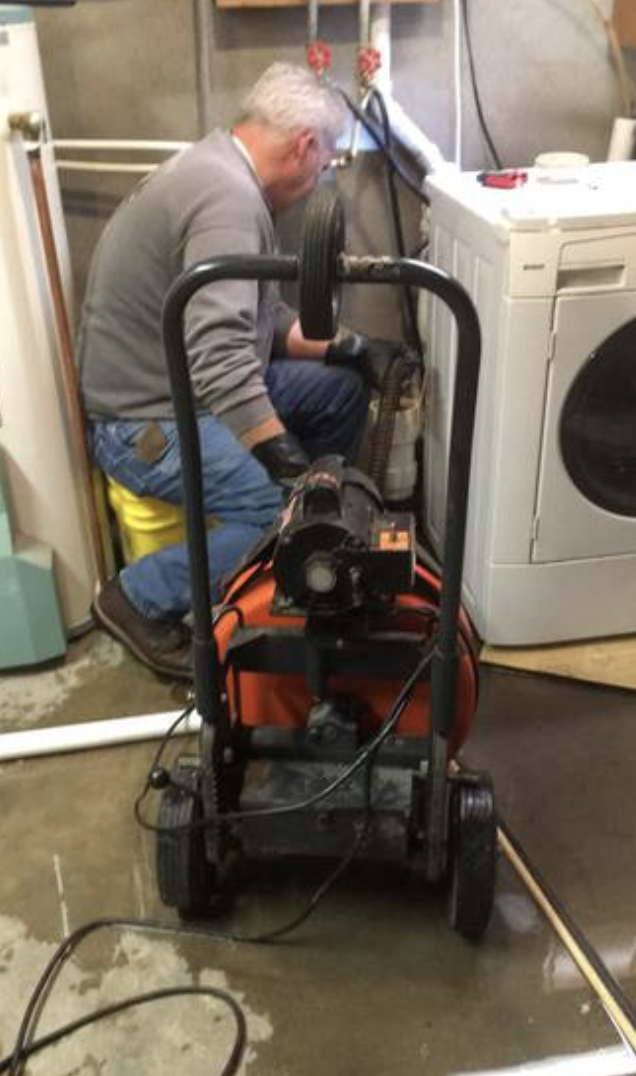 Jeff Monson cleaning the drains in southern wi