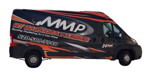Black van with orange accents,