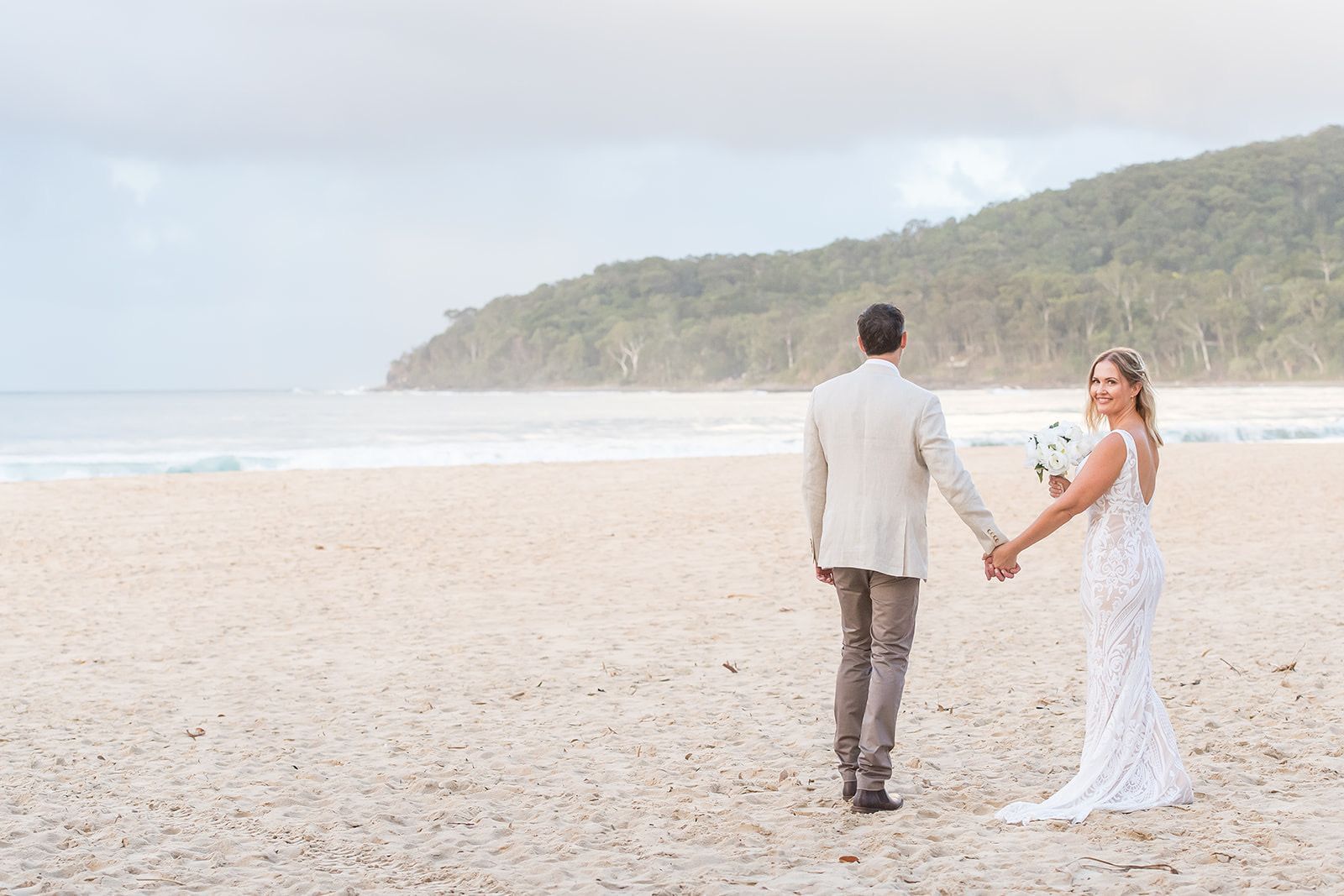 Beautiful beach marriage Noosa Beach Noosa Wedding Celebrant