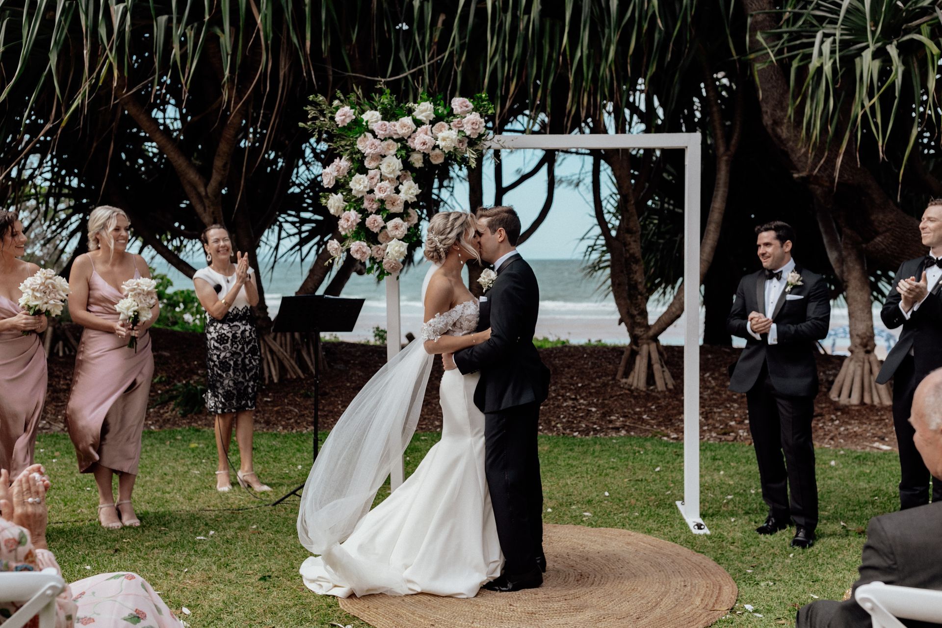 Evening vow readings Noosa waterfront Noosa Wedding Celebrant