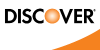 Discover logo with black text and orange swoosh on white background
