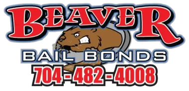Beaver Bail Bonds logo with cartoon beaver and phone number 704-482-4008