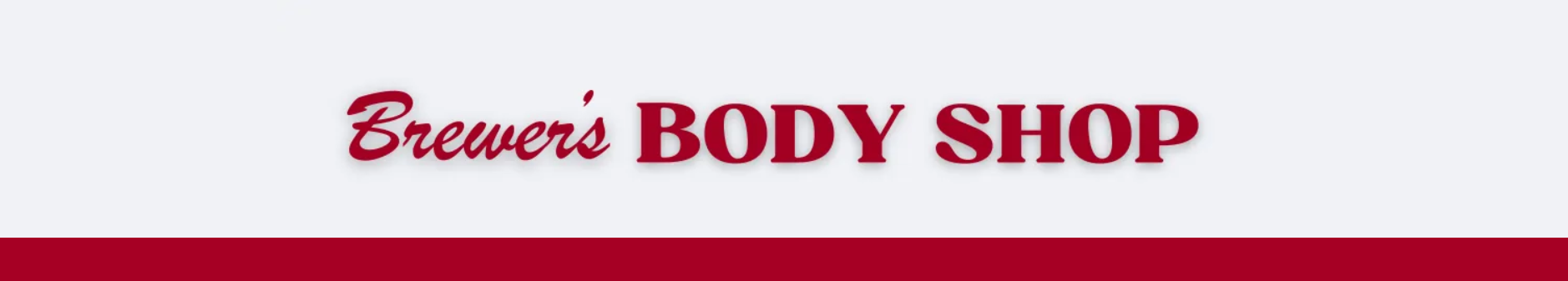 The logo for Brewer's BODY SHOP, 