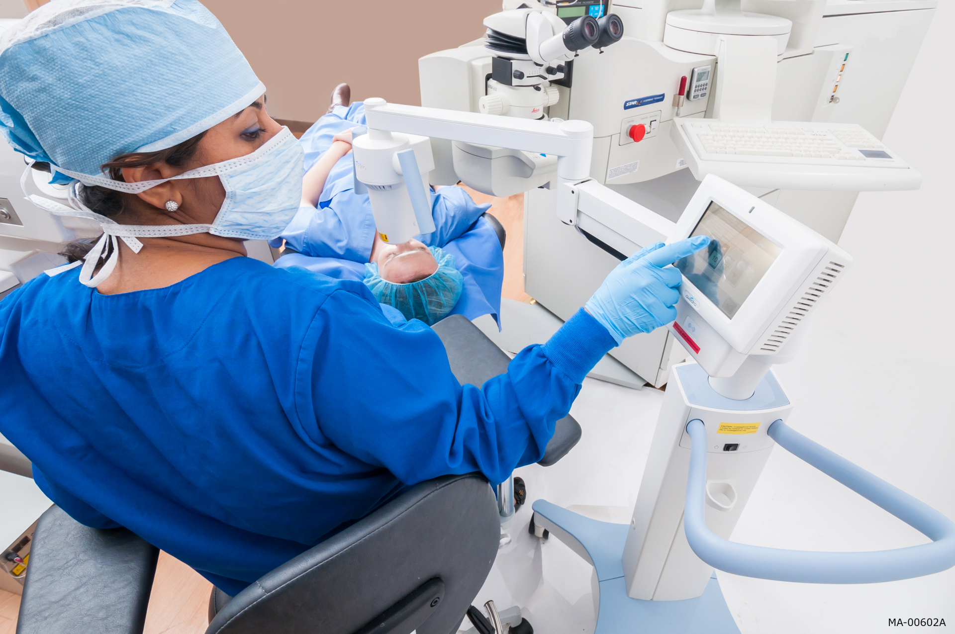 doctor performing cross-linking procedure