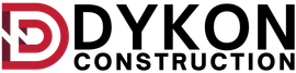 Red background with a stylized black and dark gray D-shaped logo