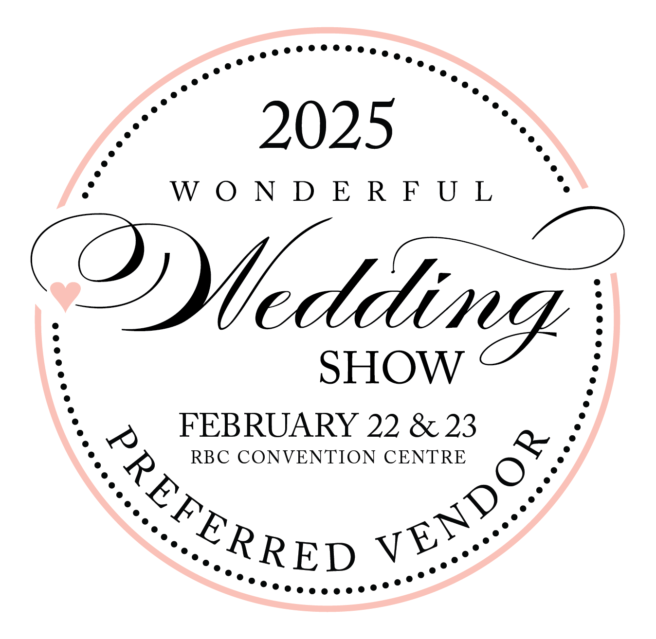 The logo for the 2025 wonderful wedding show is a preferred vendor.