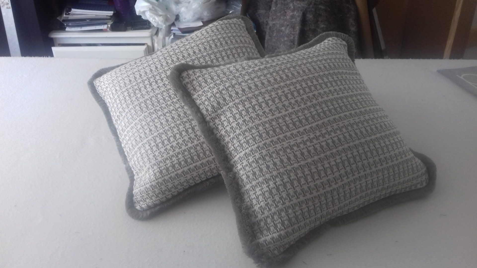 Fringed cushions