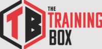 A red and black logo for the training box