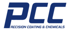 A blue logo for PCC Precision Coating & Chemicals
