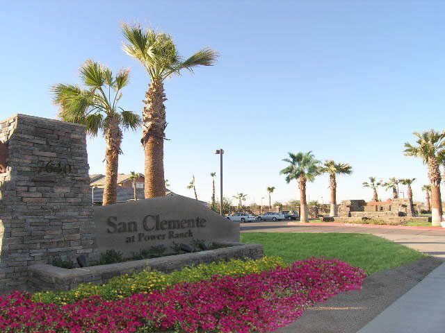 A stone monument sign reading 