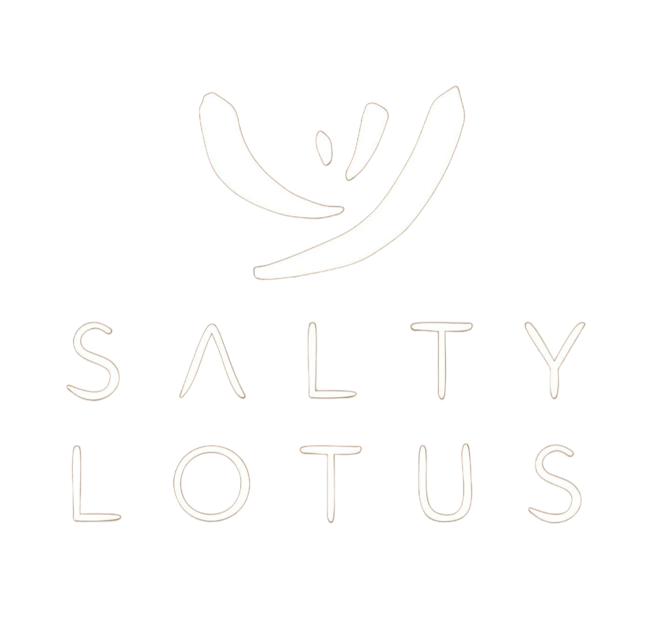A logo featuring a stylized lotus icon above the text 