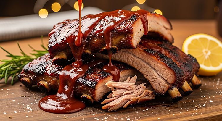 Restaurant menu showcasing Kansas City smoked barbecue specialties
