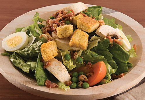 Fresh chicken salad with bacon and croutons at Kansas City smokehouse barbecue restaurant