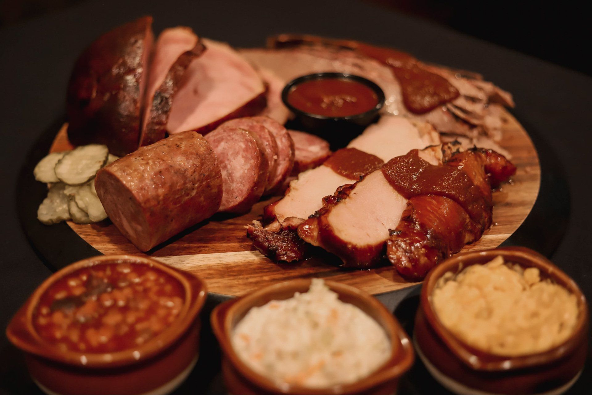 Your choice of two of our tender meat selections (beef, ham, turkey, sausage or pulled pork)