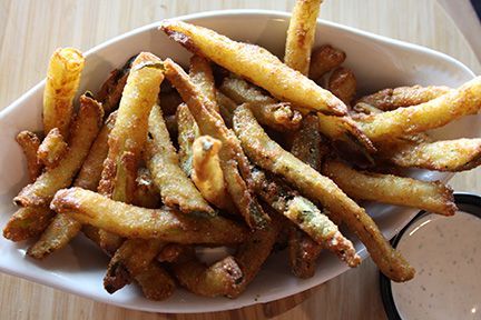 French fries with dipping at Kansas Smokehouse bbq