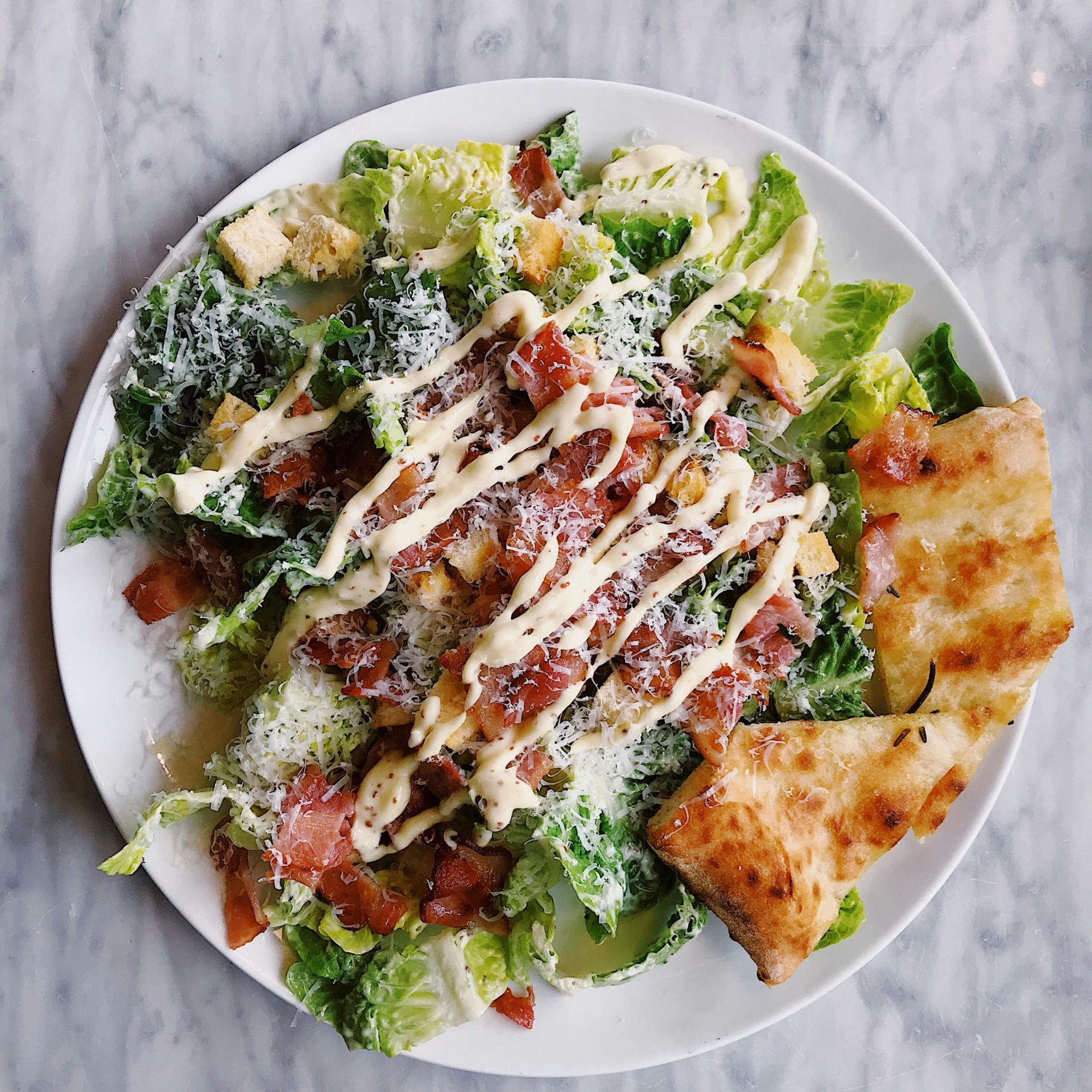 Smokehouse bbq kansas city - shrimp salad with grilled bread near Indepence Mo