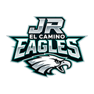 El Camino Eagles logo with stylized JR letters and eagle head in teal, gray, and black