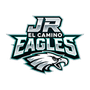 El Camino Eagles logo with stylized JR letters and eagle head in teal, gray, and black