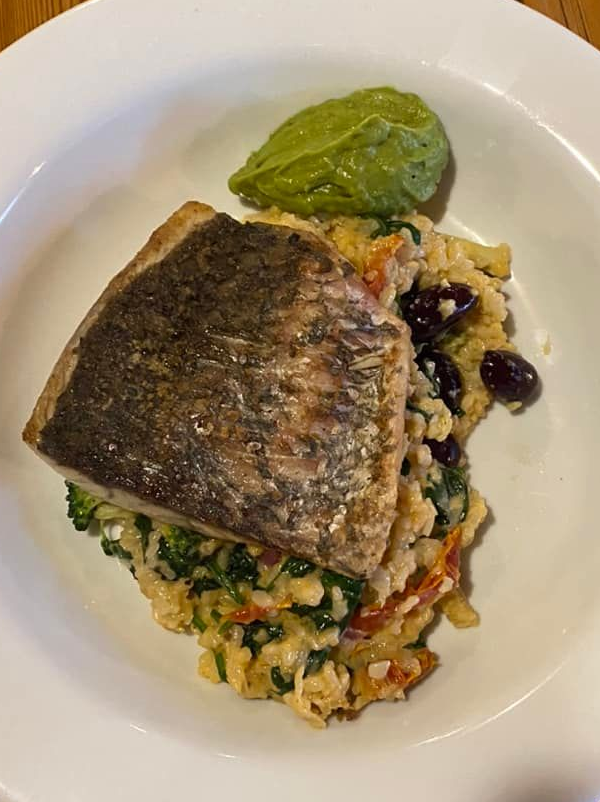 Fish and Salad on a Bed of Rice — 321 Cafe Learmonth In Learmonth, VIC