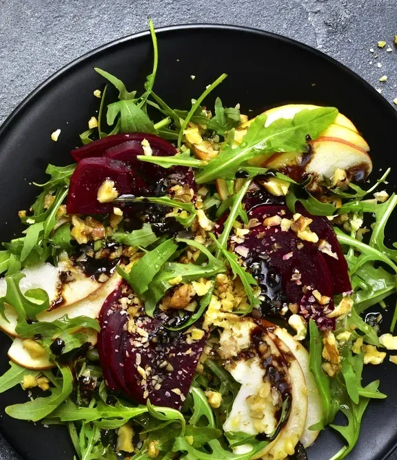Beetroot Salad on A BlackPlate — 321 Cafe Learmonth In Learmonth, VIC