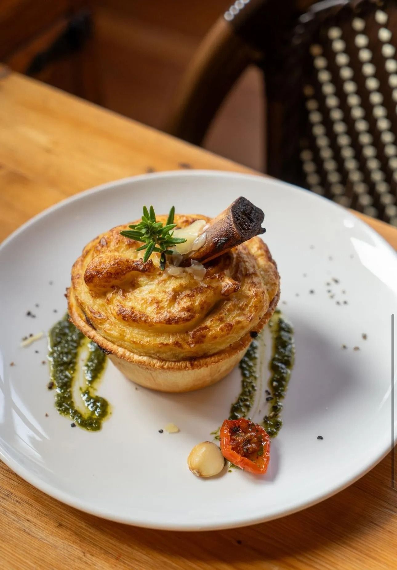 Savory Baked Dish on a White Plate — 321 Cafe Learmonth In Learmonth, VIC