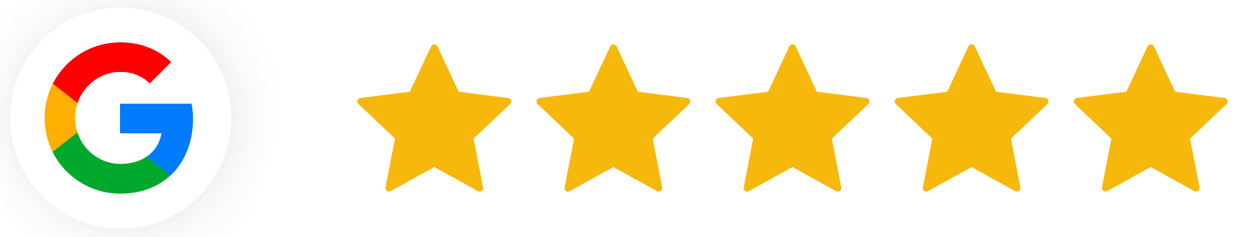 5 Google stars