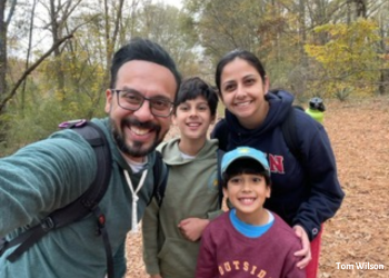 Family of hikers in Chattahoochee River National Recreation Area