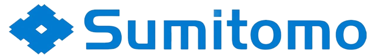 The blue Sumitomo logo featuring a geometric four-pointed emblem next to the company name in a sans-serif font.
