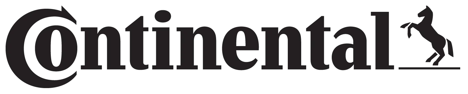 The Continental logo, featuring black text of the brand name and a small, stylized rearing horse icon to the right.