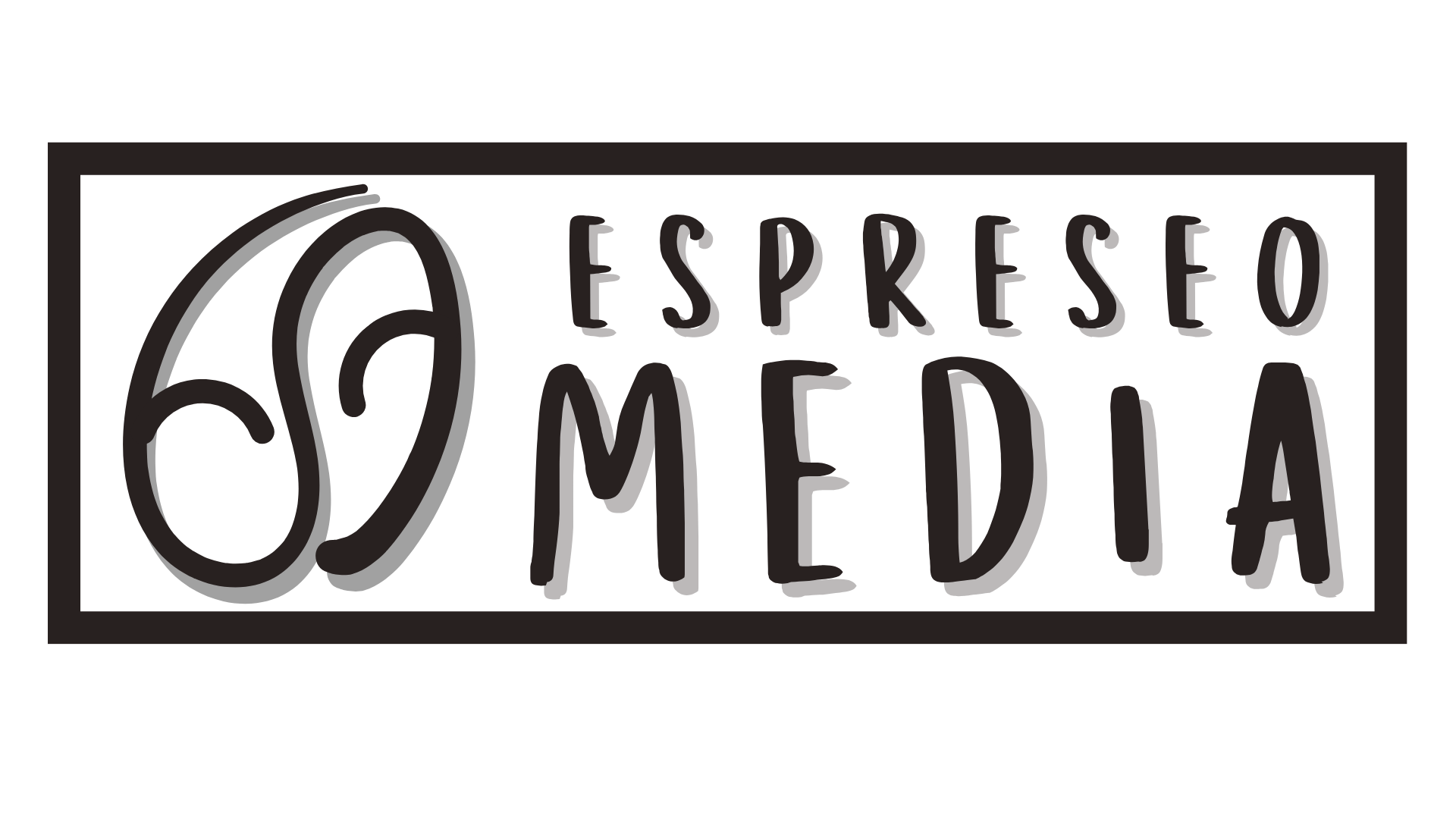 Logo d'une compagnie de média Espreseo Media.