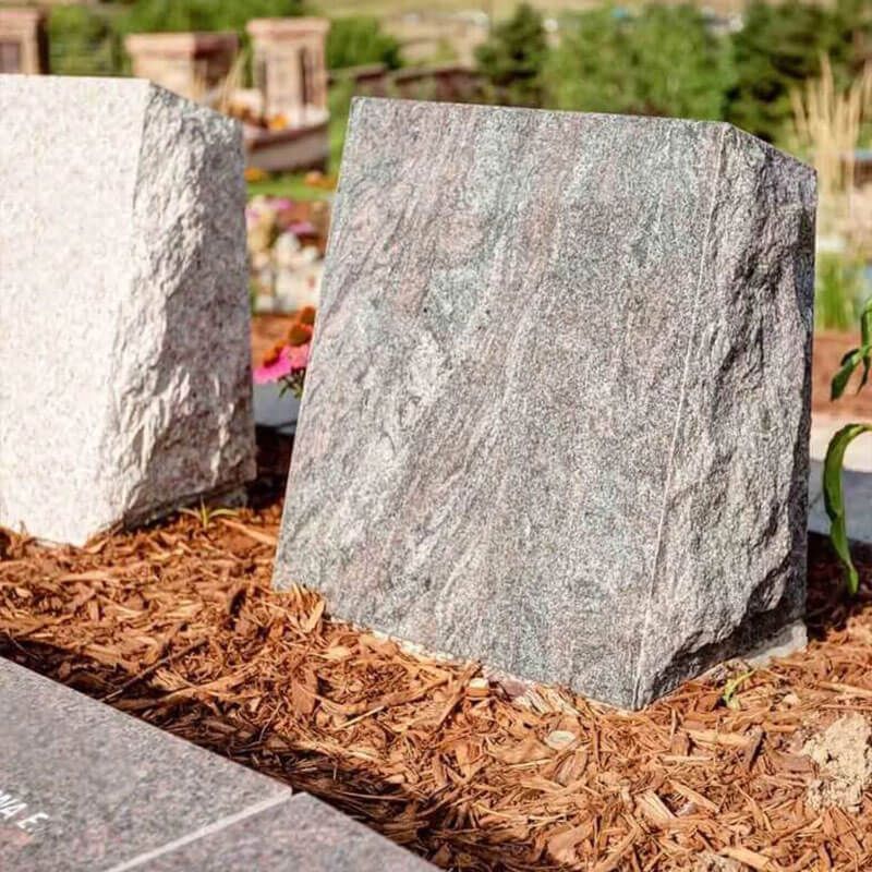 Pair of companion boulder memorials