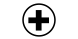 Segno più nero all'interno di un cerchio bianco.