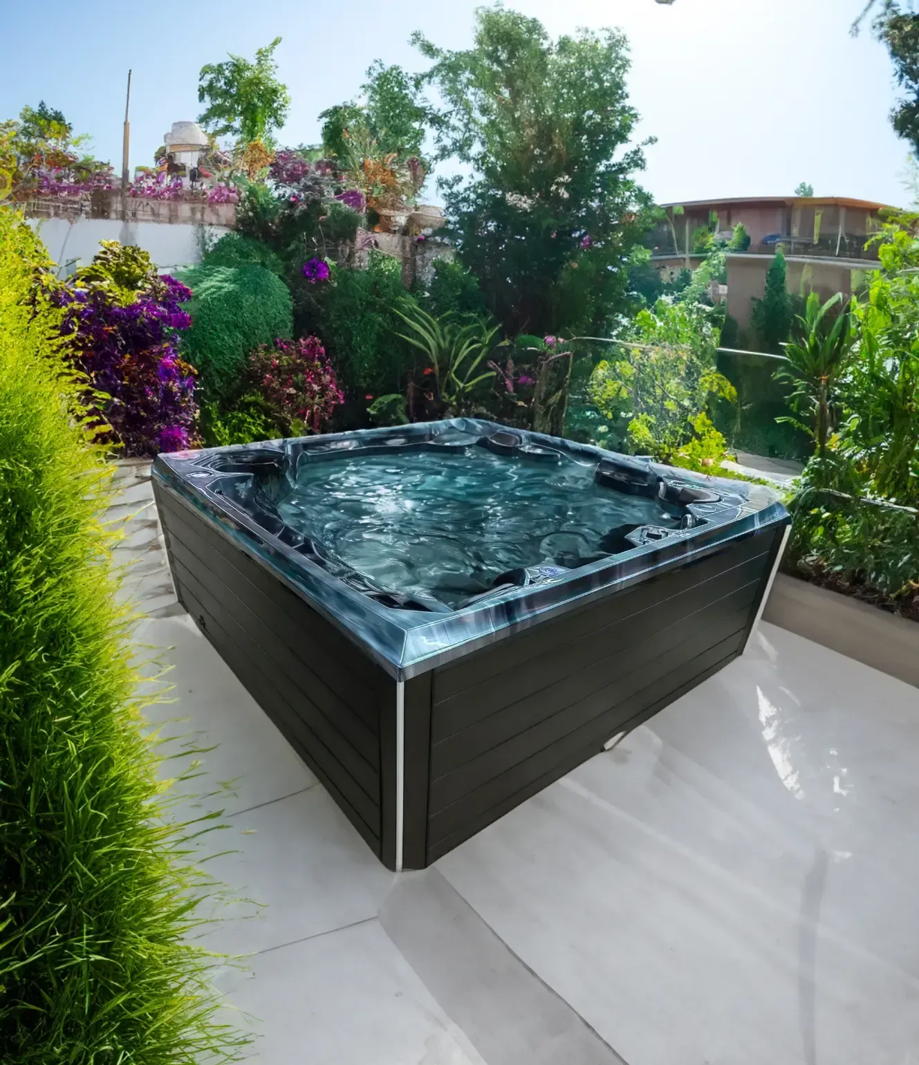 Spa Infiny 2 dans un jardin