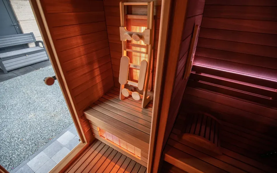 sauna infrarouge outdoor bluelagoonspas
