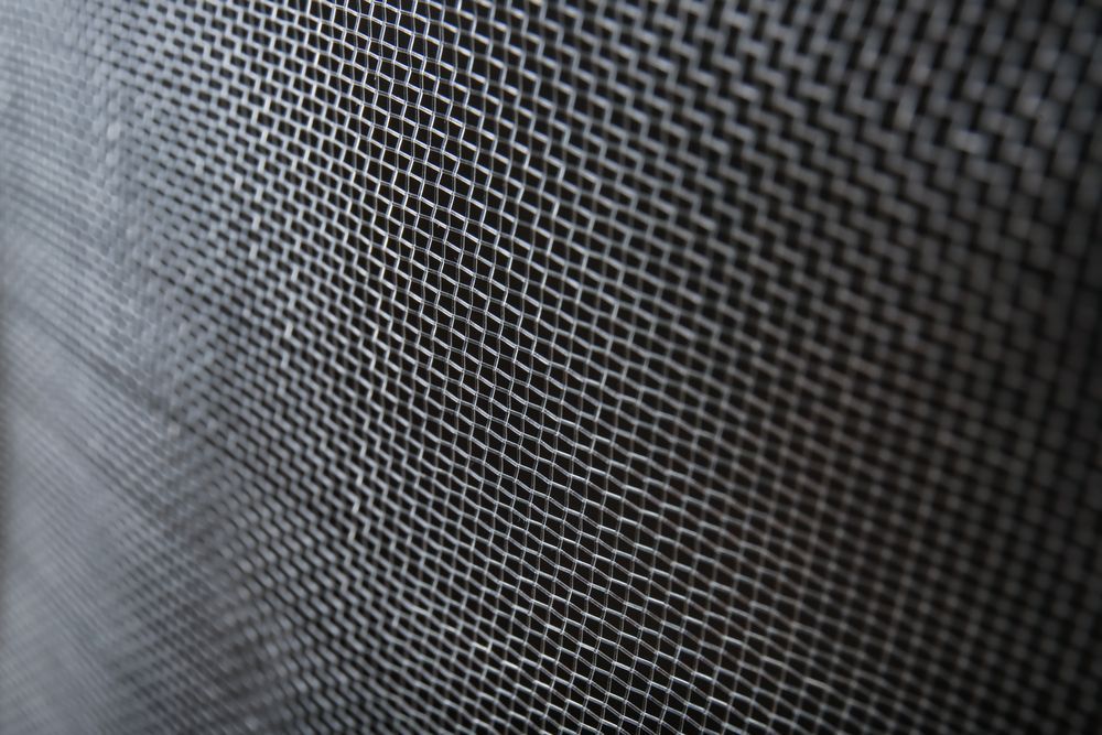 Close-up of Dark Gray Woven Fabric With a Diagonal Texture Pattern — Working Windows in Noosa Heads, QLD