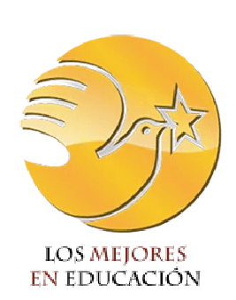 A logo for los mejores en educacion with a dove and a star