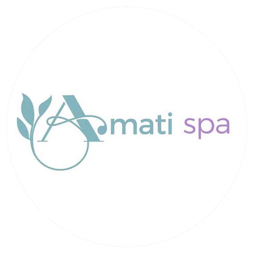 Un logotipo para un spa con una letra a y hojas.