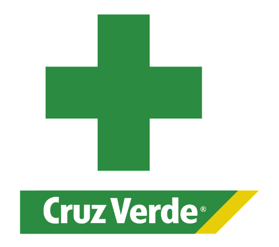 Una cruz verde con las palabras cruz verde debajo
