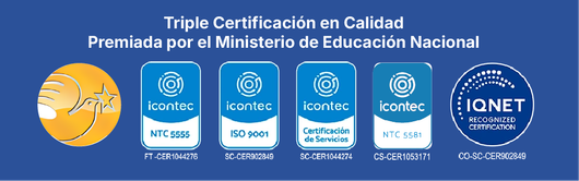 A sign that says triple certificacion en calidad premiada por el ministerio de educacion nacional