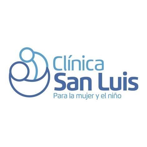 A logo for clinica san luis para la mujer y el niño
