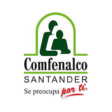 The logo for comfenalco santander se preocupa por ti.
