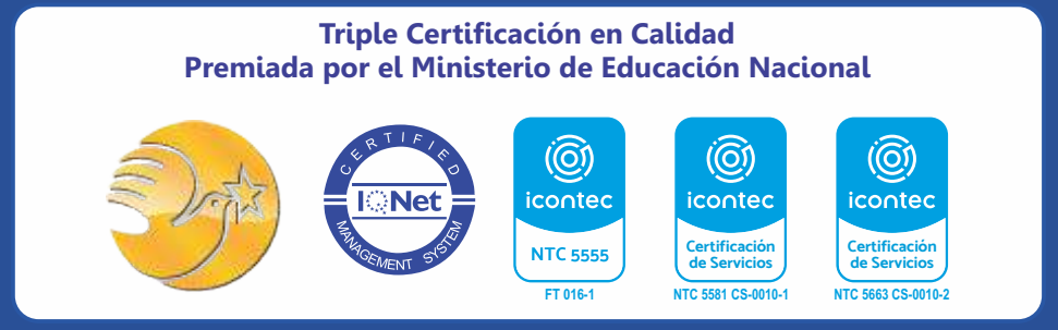A sign that says triple certificacion en calidad premiada por el ministerio de educacion nacional