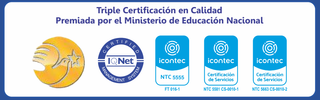 A sign that says triple certificacion en calidad premiada por el ministerio de educacion nacional